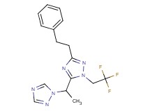 3-(2-phenylethyl)-5-[1-(1H-1,2,4-triazol-1-yl)ethyl]-1-(2,2,2-trifluoroethyl)-1H-1,2,4-triazole