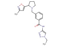 N-(1-ethyl-1H-1,2,3-triazol-4-yl)-3-{[2-(3-methylisoxazol-5-yl)pyrrolidin-1-yl]methyl}benzamide