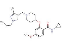 N-cyclopropyl-4-methoxy-2-({1-[(3-methyl-1-propyl-1H-pyrazol-4-yl)methyl]-4-piperidinyl}oxy)benzamide