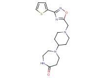 1-(1-{[3-(2-thienyl)-1,2,4-oxadiazol-5-yl]methyl}-4-piperidinyl)-1,4-diazepan-5-one