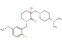 3-{[4-(dimethylamino)piperidin-1-yl]methyl}-1-(2-fluoro-5-methoxybenzyl)-3-hydroxypiperidin-2-one