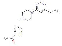 1-(4-{[4-(6-ethylpyrimidin-4-yl)piperazin-1-yl]methyl}-2-thienyl)ethanone