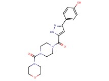 4-(5-{[4-(4-morpholinylcarbonyl)-1-piperazinyl]carbonyl}-1H-pyrazol-3-yl)phenol