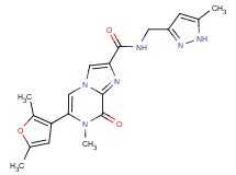 6-(2,5-dimethyl-3-furyl)-7-methyl-N-[(5-methyl-1H-pyrazol-3-yl)methyl]-8-oxo-7,8-dihydroimidazo[1,2-a]pyrazine-2-carboxamide
