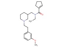 N-ethyl-N-({1-[2-(3-methoxyphenyl)ethyl]-3-piperidinyl}methyl)-1-cyclopentene-1-carboxamide