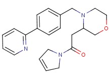 3-[2-(2,5-dihydro-1H-pyrrol-1-yl)-2-oxoethyl]-4-[4-(2-pyridinyl)benzyl]morpholine