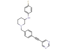 N-(4-fluorophenyl)-1-[4-(5-pyrimidinylethynyl)benzyl]-3-piperidinamine