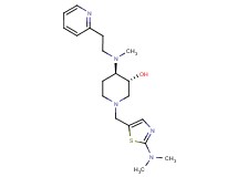 (3R*,4R*)-1-{[2-(dimethylamino)-1,3-thiazol-5-yl]methyl}-4-{methyl[2-(2-pyridinyl)ethyl]amino}-3-piperidinol