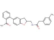N-{[5-(2-acetylphenyl)-2,3-dihydro-1-benzofuran-2-yl]methyl}-2-(3-methylphenyl)acetamide