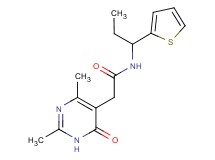 2-(2,4-dimethyl-6-oxo-1,6-dihydropyrimidin-5-yl)-N-[1-(2-thienyl)propyl]acetamide