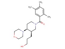 3-[(3R*,4S*)-4-morpholin-4-yl-1-(2,4,5-trimethylbenzoyl)piperidin-3-yl]propan-1-ol