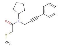 N-cyclopentyl-2-(methylthio)-N-(3-phenylprop-2-yn-1-yl)acetamide