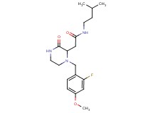 2-[1-(2-fluoro-4-methoxybenzyl)-3-oxo-2-piperazinyl]-N-(3-methylbutyl)acetamide