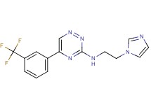 N-[2-(1H-imidazol-1-yl)ethyl]-5-[3-(trifluoromethyl)phenyl]-1,2,4-triazin-3-amine