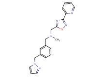 N-methyl-1-[3-(1H-pyrazol-1-ylmethyl)phenyl]-N-{[3-(2-pyridinyl)-1,2,4-oxadiazol-5-yl]methyl}methanamine