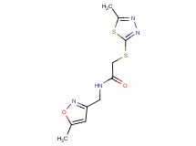 N-[(5-methyl-3-isoxazolyl)methyl]-2-[(5-methyl-1,3,4-thiadiazol-2-yl)thio]acetamide