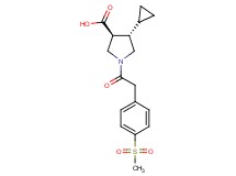 (3S*,4S*)-4-cyclopropyl-1-{[4-(methylsulfonyl)phenyl]acetyl}-3-pyrrolidinecarboxylic acid