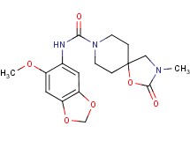 N-(6-methoxy-1,3-benzodioxol-5-yl)-3-methyl-2-oxo-1-oxa-3,8-diazaspiro[4.5]decane-8-carboxamide