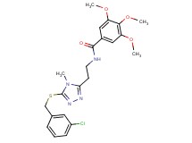 N-(2-{5-[(3-chlorobenzyl)thio]-4-methyl-4H-1,2,4-triazol-3-yl}ethyl)-3,4,5-trimethoxybenzamide