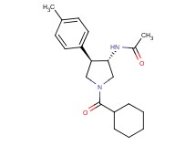 N-[(3S*,4R*)-1-(cyclohexylcarbonyl)-4-(4-methylphenyl)pyrrolidin-3-yl]acetamide