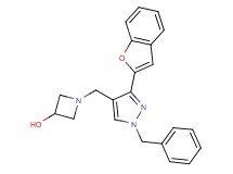 1-{[3-(1-benzofuran-2-yl)-1-benzyl-1H-pyrazol-4-yl]methyl}-3-azetidinol