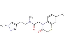 N-methyl-2-(7-methyl-3-oxo-2,3-dihydro-4H-1,4-benzothiazin-4-yl)-N-[2-(1-methyl-1H-pyrazol-4-yl)ethyl]acetamide