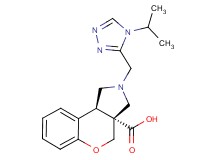 (3aR*,9bR*)-2-[(4-isopropyl-4H-1,2,4-triazol-3-yl)methyl]-1,2,3,9b-tetrahydrochromeno[3,4-c]pyrrole-3a(4H)-carboxylic acid