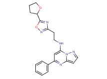 5-phenyl-N-{2-[5-(tetrahydrofuran-2-yl)-1,2,4-oxadiazol-3-yl]ethyl}pyrazolo[1,5-a]pyrimidin-7-amine