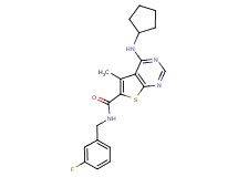 4-(cyclopentylamino)-N-(3-fluorobenzyl)-5-methylthieno[2,3-d]pyrimidine-6-carboxamide