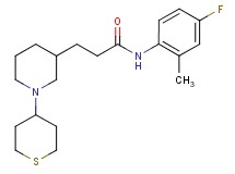 N-(4-fluoro-2-methylphenyl)-3-[1-(tetrahydro-2H-thiopyran-4-yl)-3-piperidinyl]propanamide