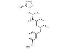 1-(3-methoxybenzyl)-N-methyl-N-[(4-methyl-1,2,5-oxadiazol-3-yl)methyl]-6-oxo-3-piperidinecarboxamide
