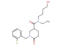 N-ethyl-1-(2-fluorobenzyl)-N-(4-hydroxybutyl)-6-oxo-3-piperidinecarboxamide