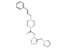 1-[(2E)-3-phenyl-2-propen-1-yl]-4-{[5-(1-pyrrolidinylmethyl)-1H-tetrazol-1-yl]acetyl}piperazine