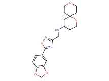 N-{[5-(1,3-benzodioxol-5-yl)-1,2,4-oxadiazol-3-yl]methyl}-1,9-dioxaspiro[5.5]undecan-4-amine