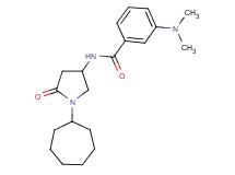 N-(1-cycloheptyl-5-oxo-3-pyrrolidinyl)-3-(dimethylamino)benzamide