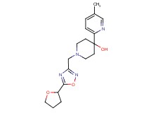 4-(5-methylpyridin-2-yl)-1-{[5-(tetrahydrofuran-2-yl)-1,2,4-oxadiazol-3-yl]methyl}piperidin-4-ol