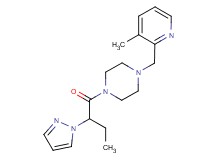 1-[(3-methylpyridin-2-yl)methyl]-4-[2-(1H-pyrazol-1-yl)butanoyl]piperazine