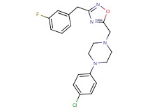 1-(4-chlorophenyl)-4-{[3-(3-fluorobenzyl)-1,2,4-oxadiazol-5-yl]methyl}piperazine