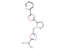 2-(5-{1-[(5-isopropyl-1,3,4-oxadiazol-2-yl)methyl]-2-pyrrolidinyl}-1,2,4-oxadiazol-3-yl)pyridine
