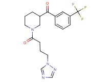 {1-[4-(1H-1,2,4-triazol-1-yl)butanoyl]-3-piperidinyl}[3-(trifluoromethyl)phenyl]methanone