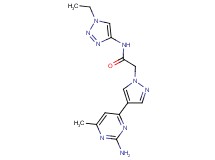 2-[4-(2-amino-6-methylpyrimidin-4-yl)-1H-pyrazol-1-yl]-N-(1-ethyl-1H-1,2,3-triazol-4-yl)acetamide