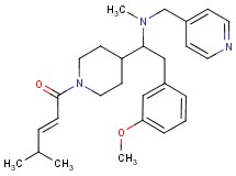 (2-(3-methoxyphenyl)-1-{1-[(2E)-4-methyl-2-pentenoyl]-4-piperidinyl}ethyl)methyl(4-pyridinylmethyl)amine