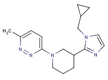 3-{3-[1-(cyclopropylmethyl)-1H-imidazol-2-yl]-1-piperidinyl}-6-methylpyridazine
