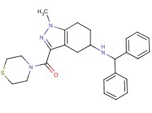 N-(diphenylmethyl)-1-methyl-3-(4-thiomorpholinylcarbonyl)-4,5,6,7-tetrahydro-1H-indazol-5-amine