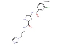 (2S,4R)-4-[(3-chlorobenzoyl)amino]-N-[3-(1H-imidazol-1-yl)propyl]pyrrolidine-2-carboxamide