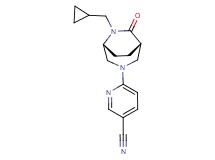 6-[(1S*,5R*)-6-(cyclopropylmethyl)-7-oxo-3,6-diazabicyclo[3.2.2]non-3-yl]nicotinonitrile