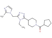 1-(cyclopentylcarbonyl)-4-{4-ethyl-5-[(2-methyl-1H-imidazol-1-yl)methyl]-4H-1,2,4-triazol-3-yl}piperidine