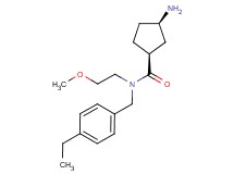 (1S*,3R*)-3-amino-N-(4-ethylbenzyl)-N-(2-methoxyethyl)cyclopentanecarboxamide