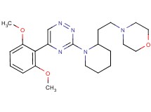 5-(2,6-dimethoxyphenyl)-3-{2-[2-(4-morpholinyl)ethyl]-1-piperidinyl}-1,2,4-triazine
