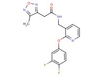N-{[2-(3,4-difluorophenoxy)-3-pyridinyl]methyl}-2-(4-methyl-1,2,5-oxadiazol-3-yl)acetamide